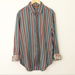 Robert Graham Multicolor Striped Dress Shirt